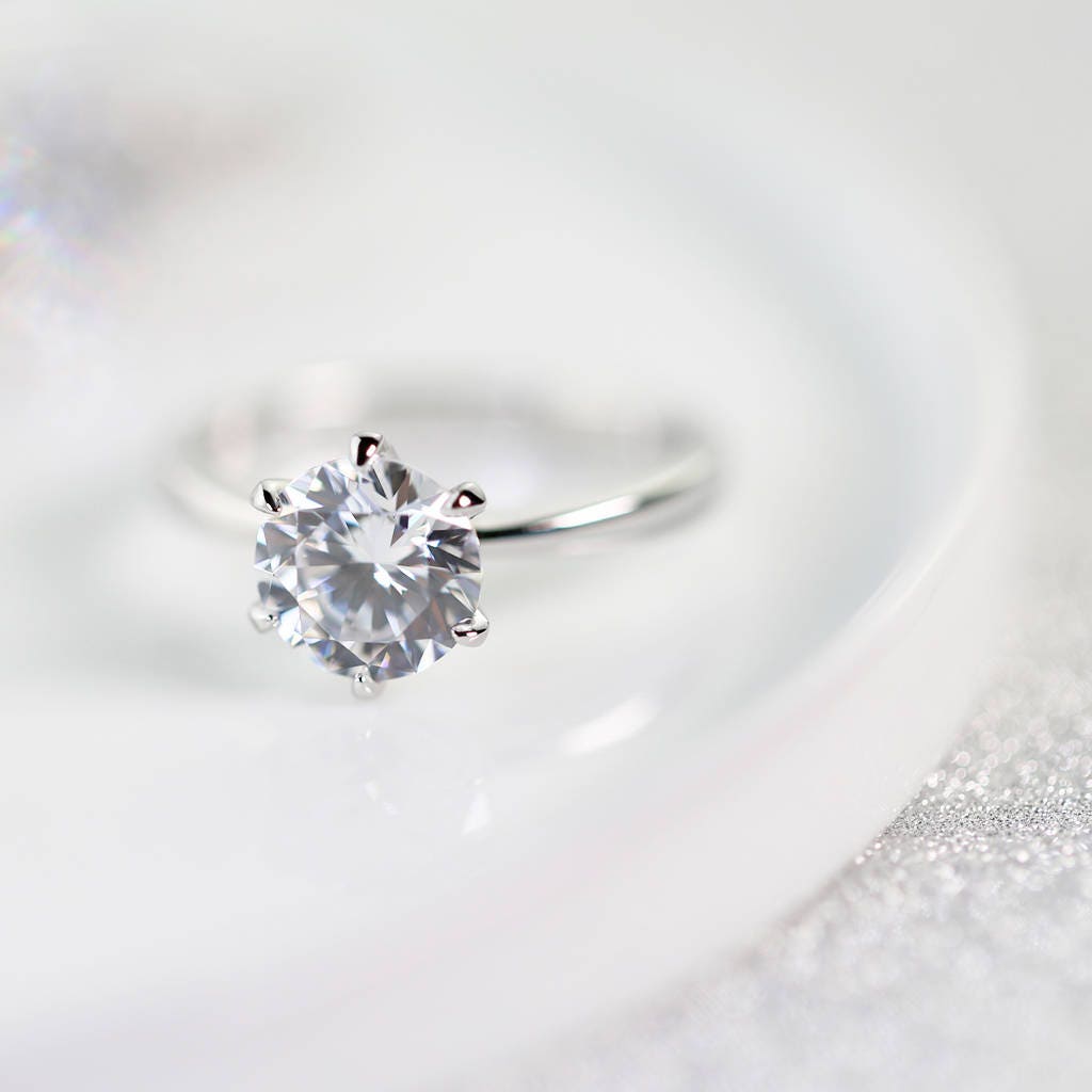 Round Cut Solitaire Ring - Classic Engagement Ring