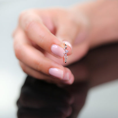 Dainty Scattered Ring, Sterling Silver, Rose Gold, 14K Vermeil, Unique, Stacking Ring, Bridal Bridesmaids Gift For Her Wedding Promise