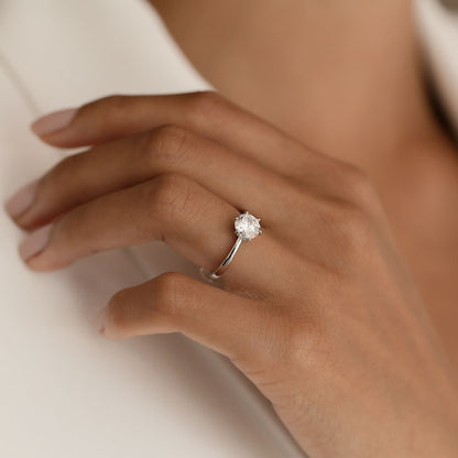 Round Cut Solitaire Ring - Classic Engagement Ring