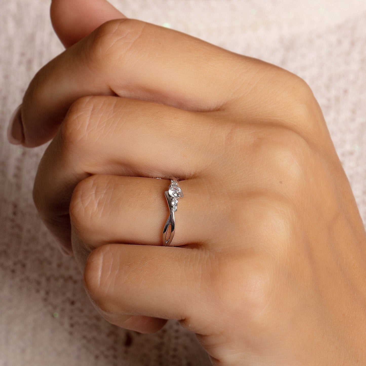 Celtic Sterling Silver Promise Ring for Her