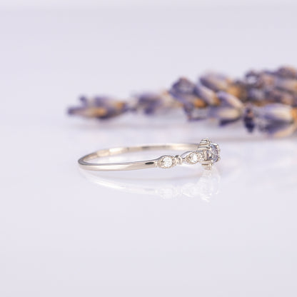 Alexandrite Promise Ring – Minimalist Sterling Silver
