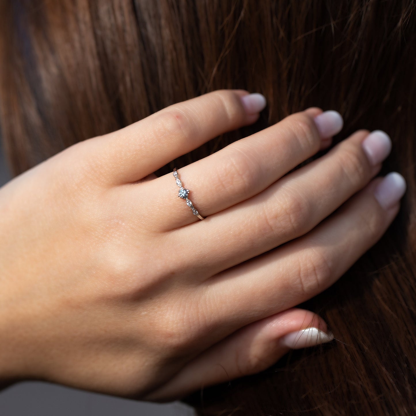 Alexandrite Promise Ring – Minimalist Sterling Silver