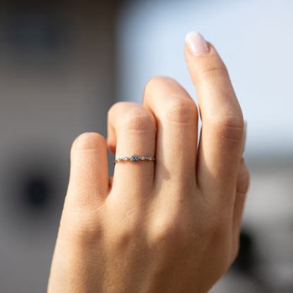 Alexandrite Promise Ring – Minimalist Sterling Silver