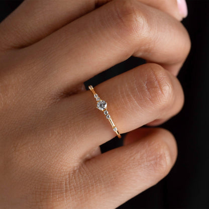 JULIET RING - Dainty Ring in 14K Gold Vermeil or Rhodium over Sterling Silver