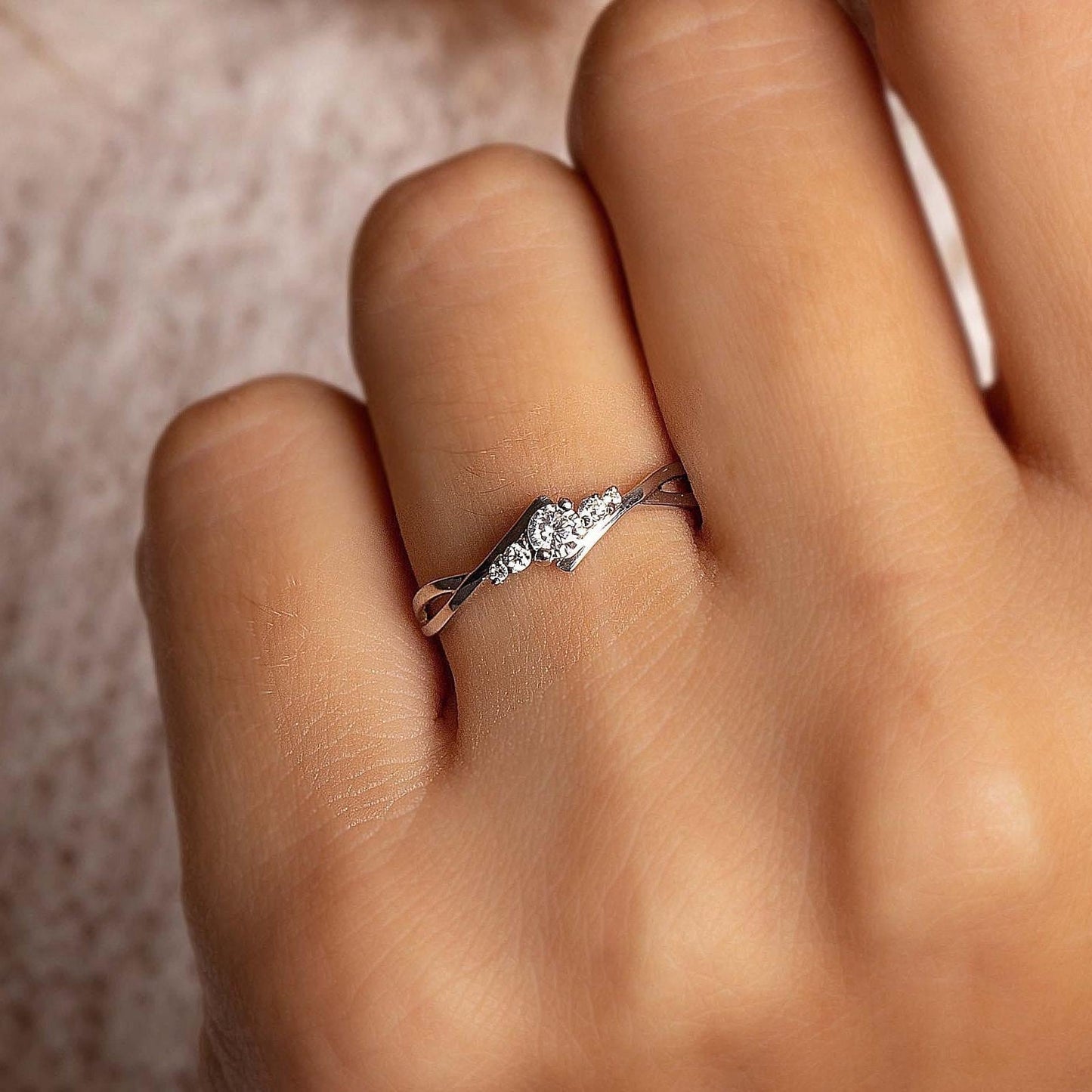 Celtic Sterling Silver Promise Ring for Her