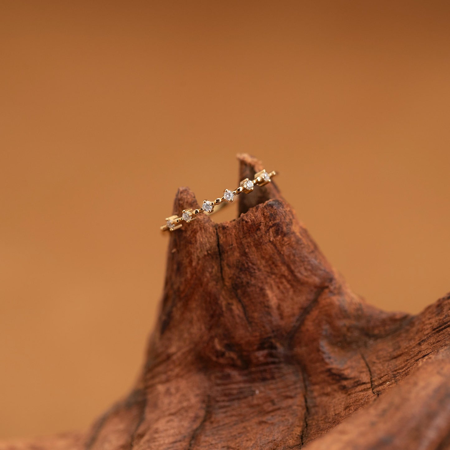 Dainty Minimalist Diamond CZ Ring, Birthstoone Ring, Unique CZ Promise Ring, Women Classic Everyday Ring