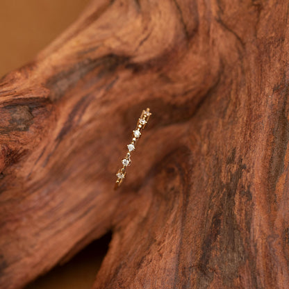 Dainty Minimalist Diamond CZ Ring, Birthstoone Ring, Unique CZ Promise Ring, Women Classic Everyday Ring