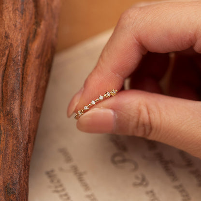 Dainty Minimalist Diamond CZ Ring, Birthstoone Ring, Unique CZ Promise Ring, Women Classic Everyday Ring