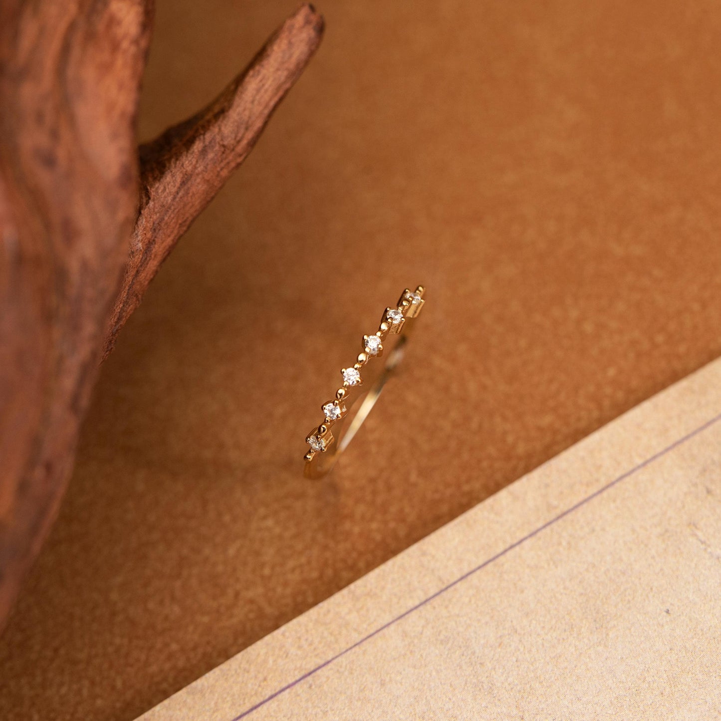 Dainty Minimalist Diamond CZ Ring, Birthstoone Ring, Unique CZ Promise Ring, Women Classic Everyday Ring