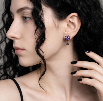 Tiny Crystal Huggie Hoop Earrings, 925 Sterling Silver,