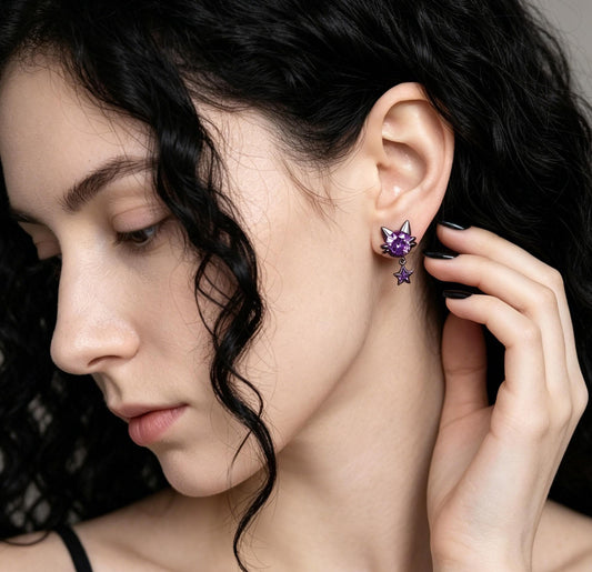 Tiny Crystal Huggie Hoop Earrings, 925 Sterling Silver,