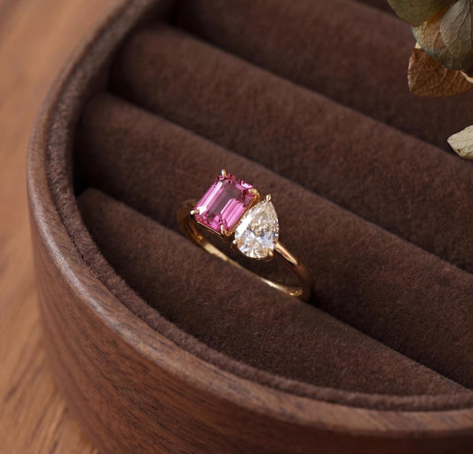 Toi Et Moi Birthstone Ring – Personalized Couple Gift