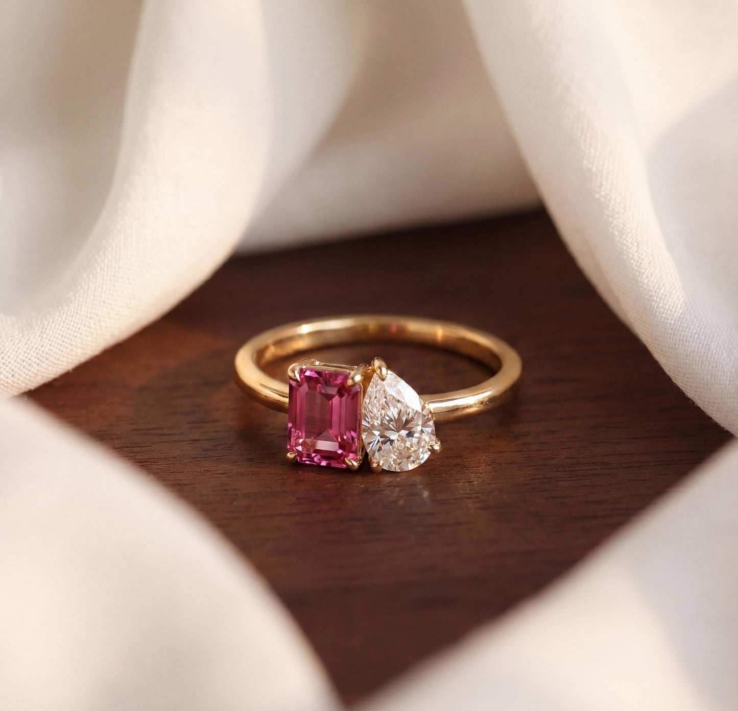 Toi Et Moi Birthstone Ring – Personalized Couple Gift